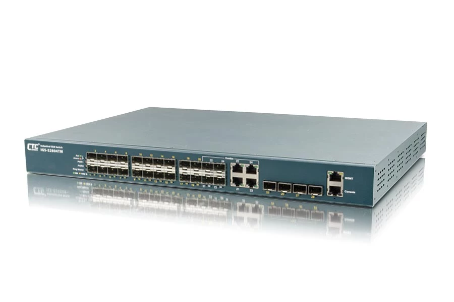 Промышленный управляемый Gigabit Ethernet коммутатор CTC Union 28x 100/1000Base SFP + 4x GbE Combo RJ45/SFP (IGS-S2804TM)